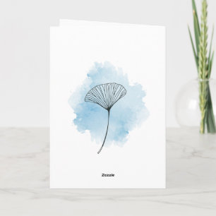 Elegant Watercolor Ginkgo Folded Greeting Card