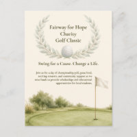 Elegant Watercolor Golf Tournament Invitation