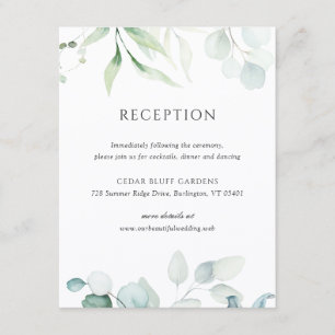 Elegant Watercolor Greenery Botanical Wedding Enclosure Card