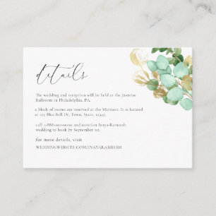Elegant Watercolor Greenery Enclosure Card