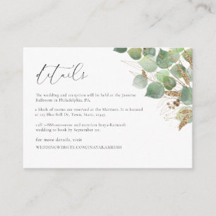 Elegant Watercolor Greenery Enclosure Card