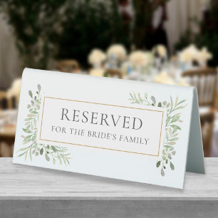Elegant Watercolor Greenery Wedding Reserved
