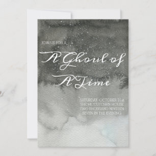 Elegant Watercolor  Halloween Party Invitation