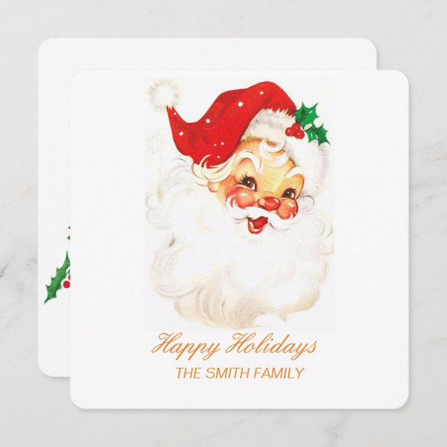 Elegant Watercolor Holiday Card (Front/Back)