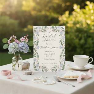 Elegant Watercolor Hydrangea Bridal Shower  Invitation