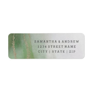 Elegant Watercolor in Foliage Wedding Return Addre Address Label