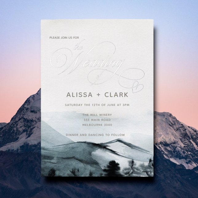 Elegant Watercolor Landscape Adventure Wedding Foi (Creator Uploaded)