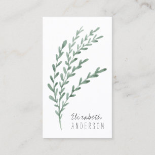 Elegant Watercolor Lavender Business Card