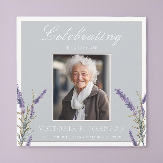 Elegant Watercolor Lavender Celebration of Life Invitation (Creator Uploaded)