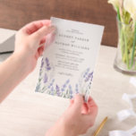 Elegant Watercolor Lavender Flowers Wedding Vellum Invitations<br><div class="desc">Elegant watercolor lavender flowers elevate the charm of your event invitation suite with Zazzle's vellum paper. This transparent overlay is meticulously crafted to enhance the beauty of your invitations,  offering a touch of timeless elegance.</div>