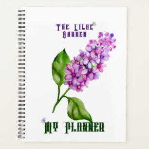 Elegant watercolor lilac branch planner