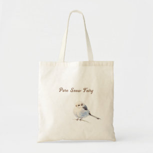 Elegant Watercolor Long-Tailed Tit Pure Snow Fairy Tote Bag
