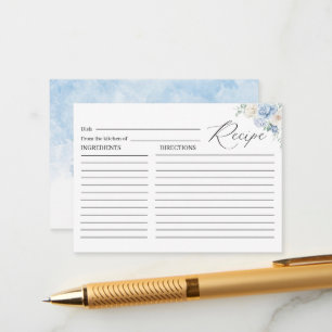 Elegant Watercolor Love In Bloom Bridal Shower Rec Enclosure Card