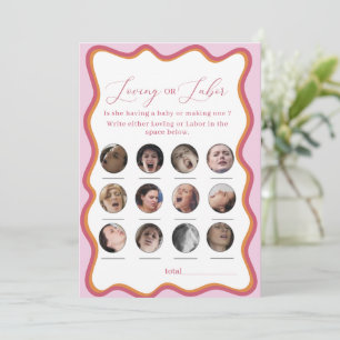 Elegant Watercolor Loving or Labour Game Invitatio Invitation