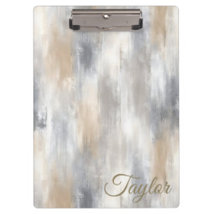 Elegant Watercolor Luxury Metals Personalised Clipboard