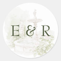 Elegant Watercolor Manor Garden Wedding