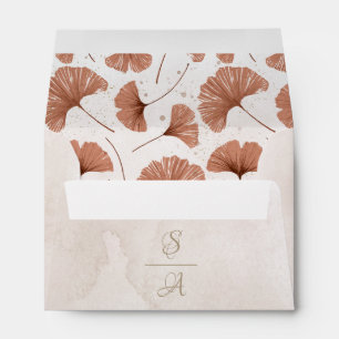 Elegant Watercolor Monogram Wedding Envelope