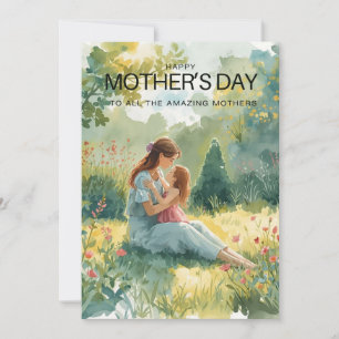 Elegant Watercolor Mother’s Day Card   Floral Gard