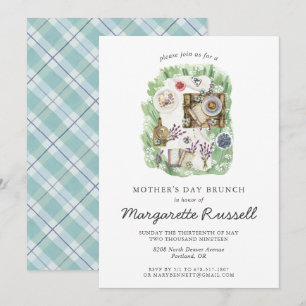 Elegant Watercolor Mother's Day Picnic Brunch Invitation