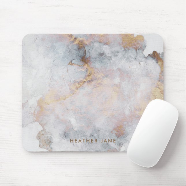 Elegant Watercolor Mouse Pad (With Mouse)