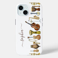 Elegant Watercolor Music Instruments Custom