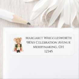 Elegant Watercolor Nutcracker Suite Return Address Label