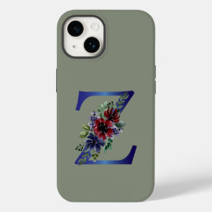 elegant watercolor of a Red & blue floral bouquet Case-Mate iPhone 14 Case