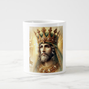 Elegant Watercolor of a Wise King Large Coffee Mug