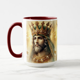 Elegant Watercolor of a Wise King Mug