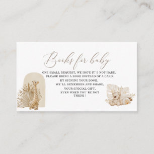 Elegant Watercolor Oh baby birthday books for bab Enclosure Card