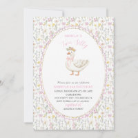 Elegant Watercolor One 2nd Birthday silly goose B