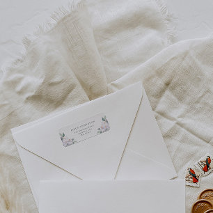 Elegant Watercolor Orchids Return Address Label