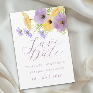 Elegant Watercolor Pastel Florals Wedding Save The Date