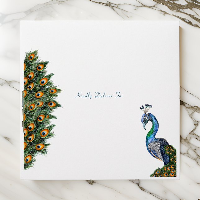 Elegant Watercolor Peacock Envelope (Creator Uploaded)