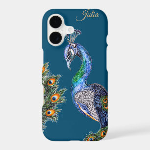 Elegant Watercolor Peacock Personalised