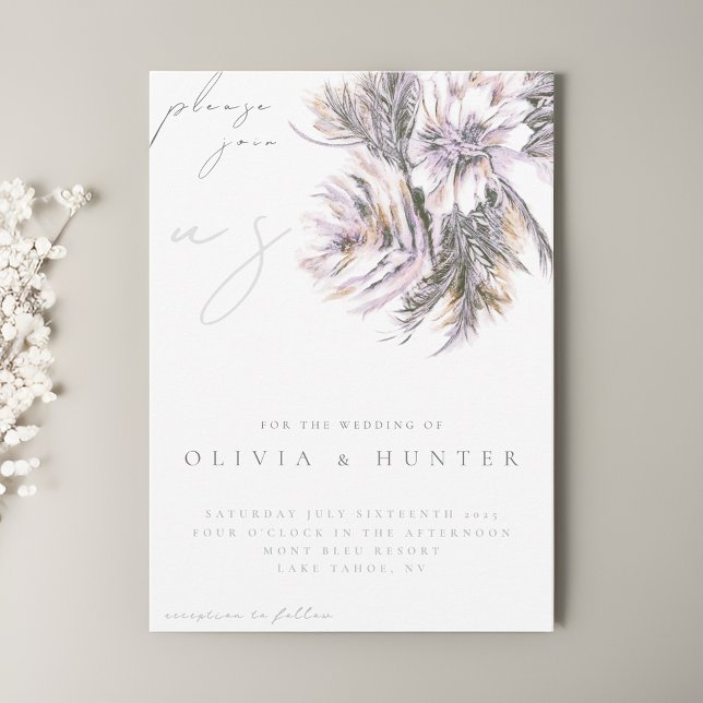 Elegant Watercolor Peony Flower Wedding Invitation (Creator Uploaded)