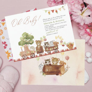 Elegant Watercolor Pink Bow Girl Baby Shower Invi Invitation