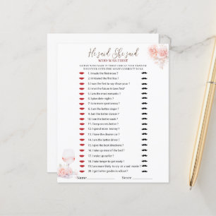 Elegant Watercolor Pink Floral He said she said g