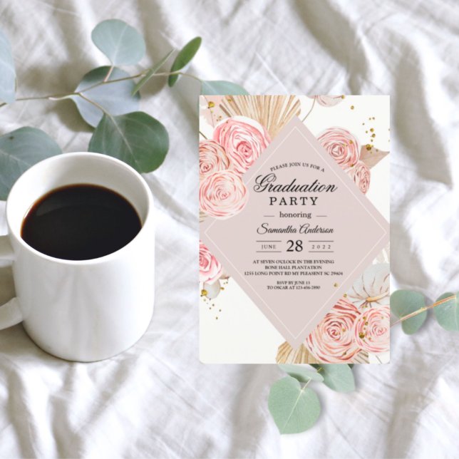 Elegant Watercolor Pink & Purple Floral Frame  Invitation (Creator Uploaded)