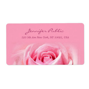 Elegant Watercolor Pink Rose Floral Plain Shipping