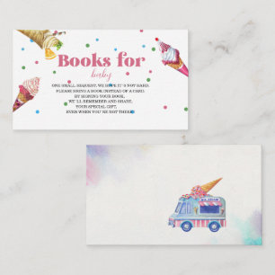 Elegant Watercolor Popsicle baby shower books for Enclosure Card