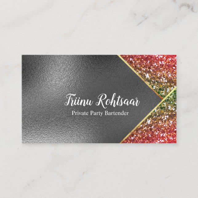 Elegant Watercolor Purple And Gold Agate Business  Business Card (Front)