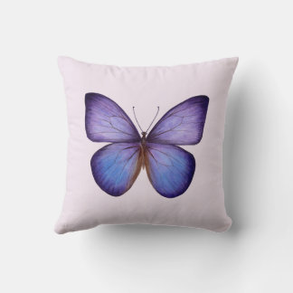 Elegant Watercolor Purple Butterfly Cushion