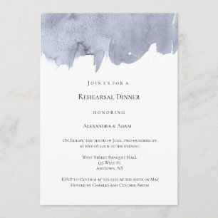 Elegant watercolor rehearsal dinner invitations