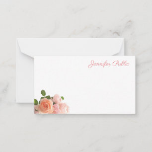 Elegant Watercolor Roses Pastel Colours Template