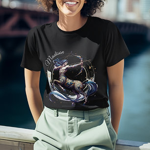 Elegant Watercolor Sagittarius Zodiac Custom T-Shirt