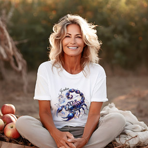 Elegant Watercolor Scorpio Zodiac Custom  T-Shirt