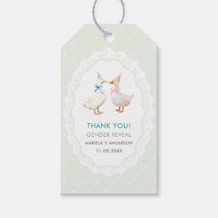 Elegant Watercolor Silly goose gender reveal  Baby Gift Tags
