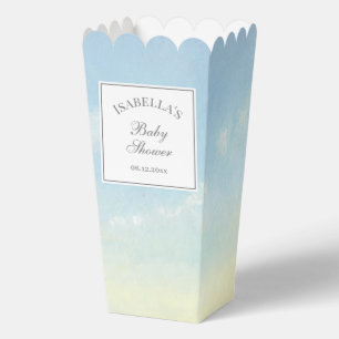 Elegant Watercolor Sky and Clouds Baby Shower Favour Box