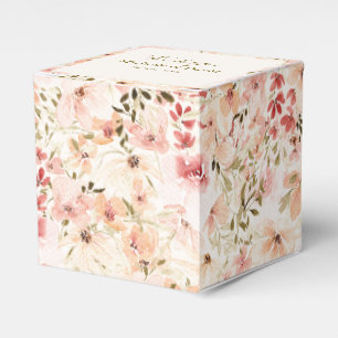 Elegant Watercolor Small Florals Wedding Favour Bo Box